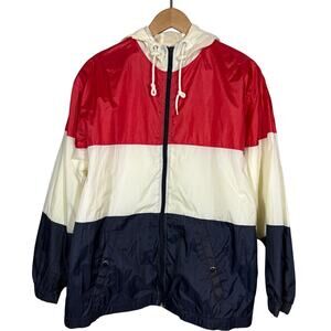 Vintage 80s Coat Collectibles RWB Windbreaker Jacket Track Casual Sport - M
